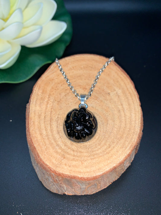 Black Obsidian Healing Crystal Pendant