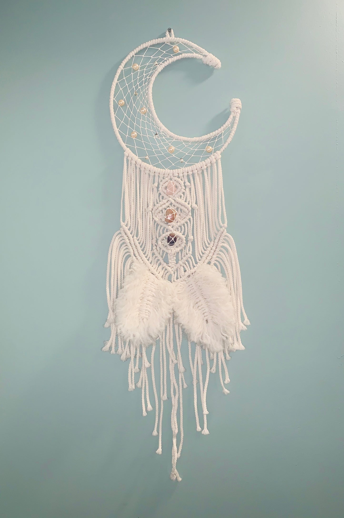 Crystal Moon Dream Catcher