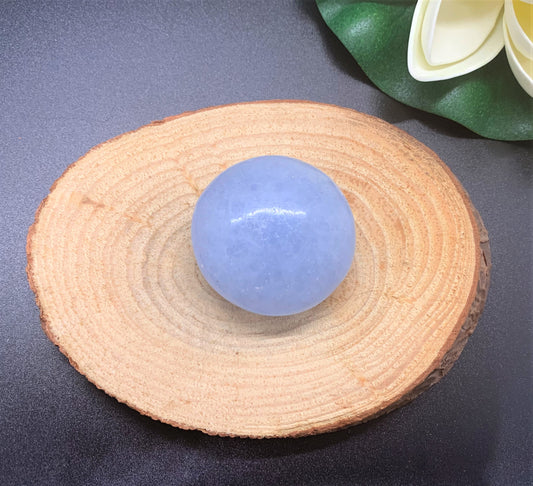 Blue Calcite Palm Stone (SM)