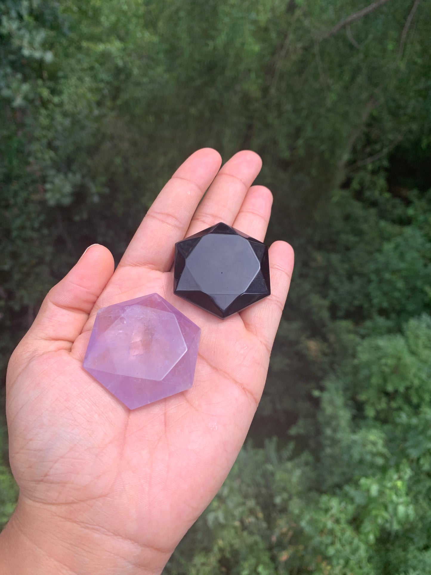 Amethyst Hexagonal Meditation Stone