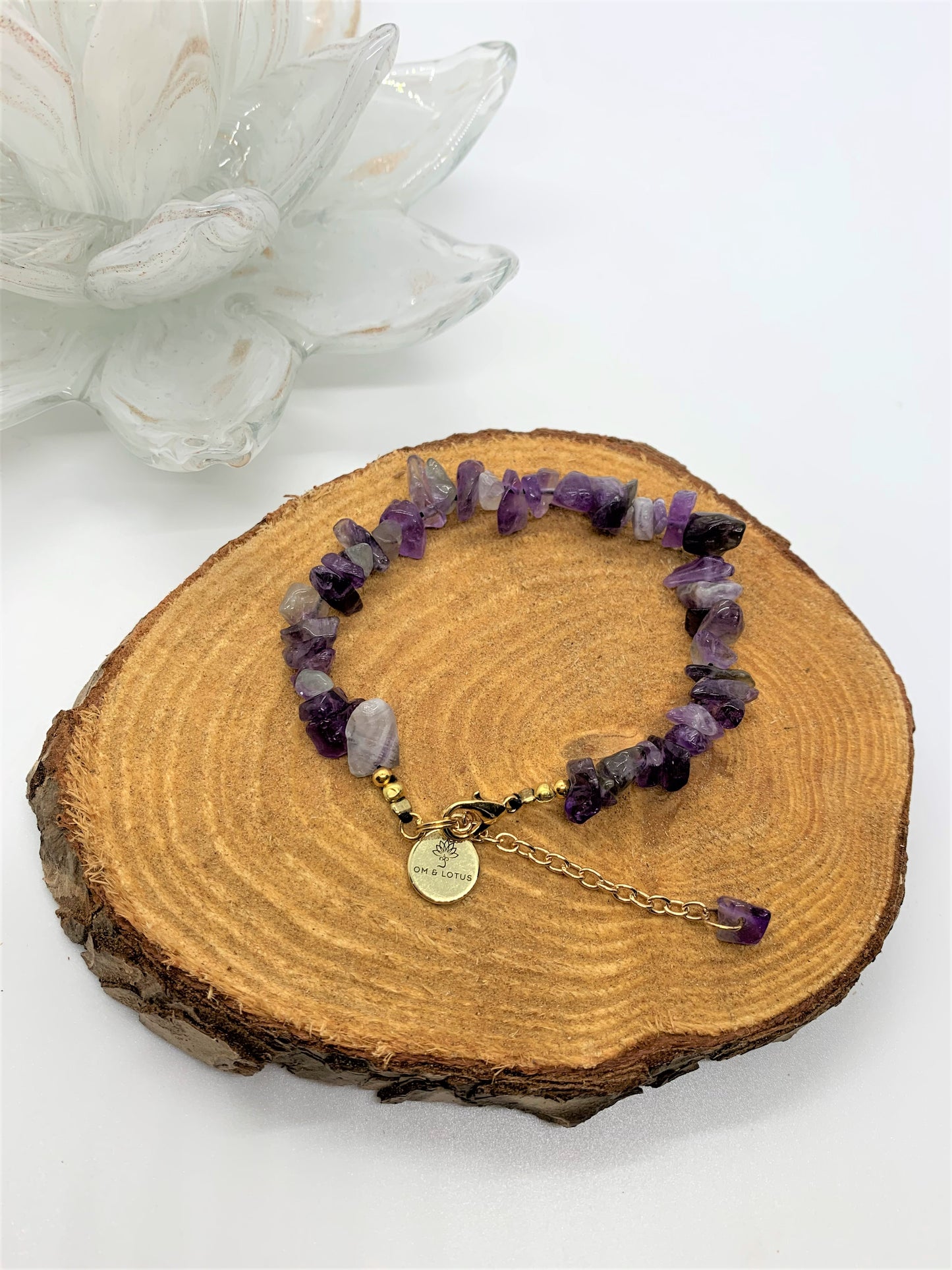 Amethyst Chip Chained Set