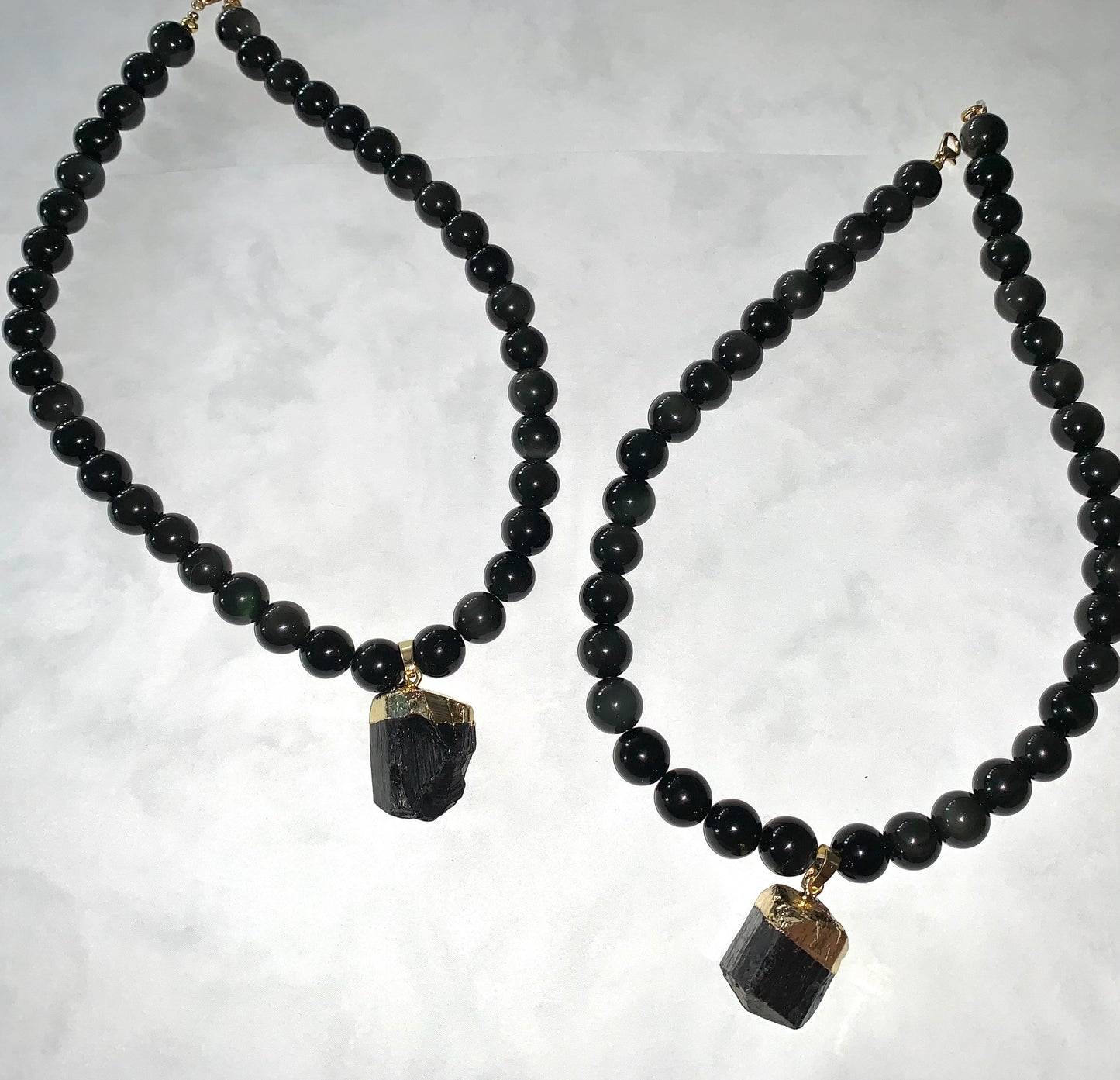 14 inch Black Obsidian & Black Tourmaline